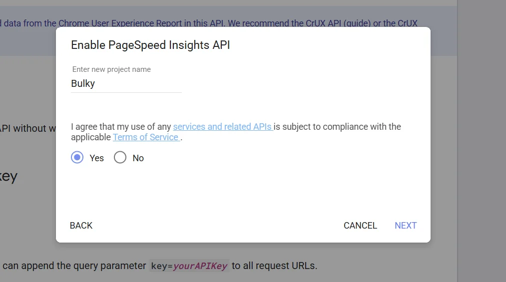 API Key Setup Step 3